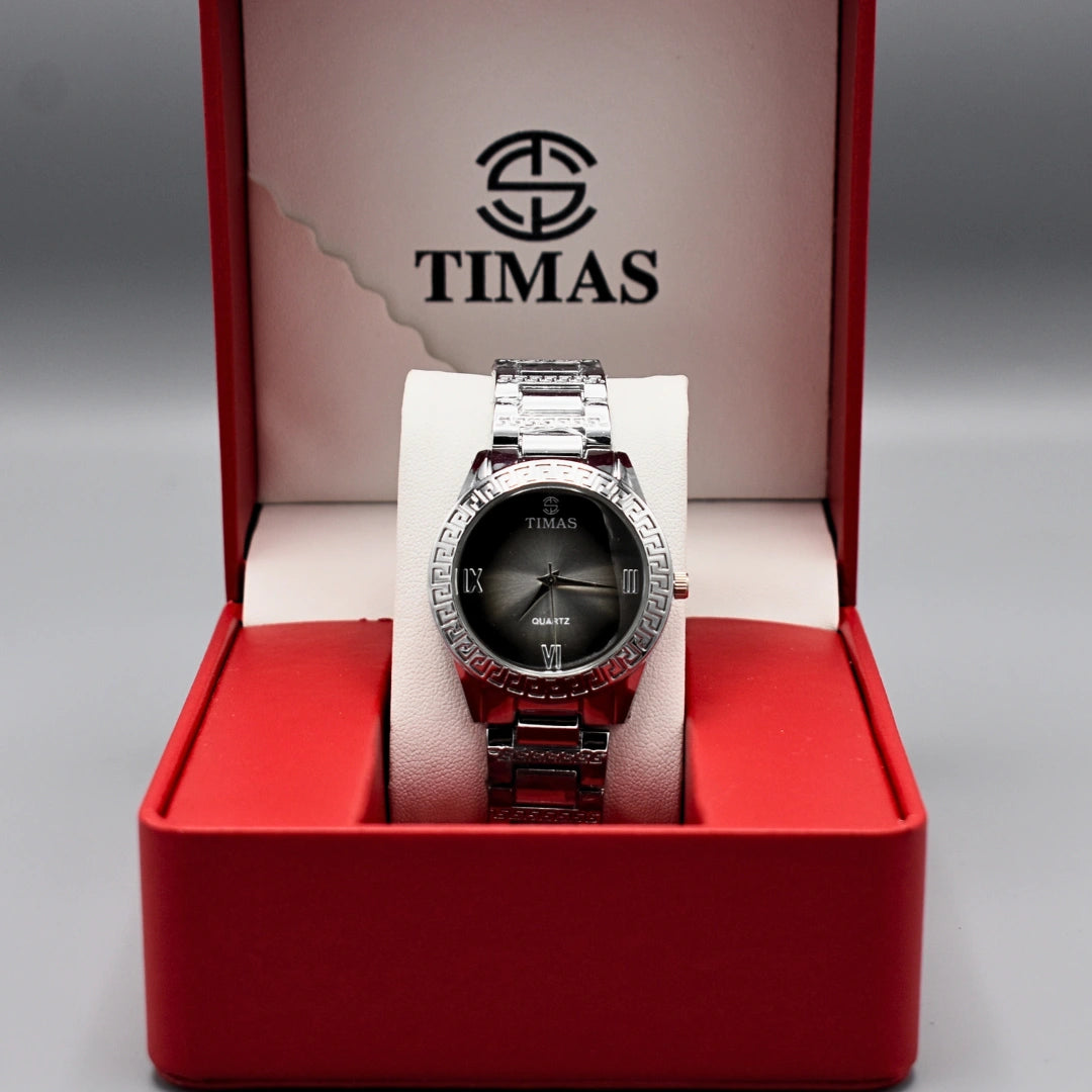 Silver-Tone Roman Dial Watch