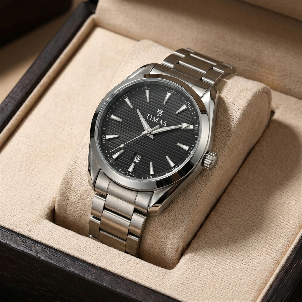 Timas Men's Black Horizon Watch
