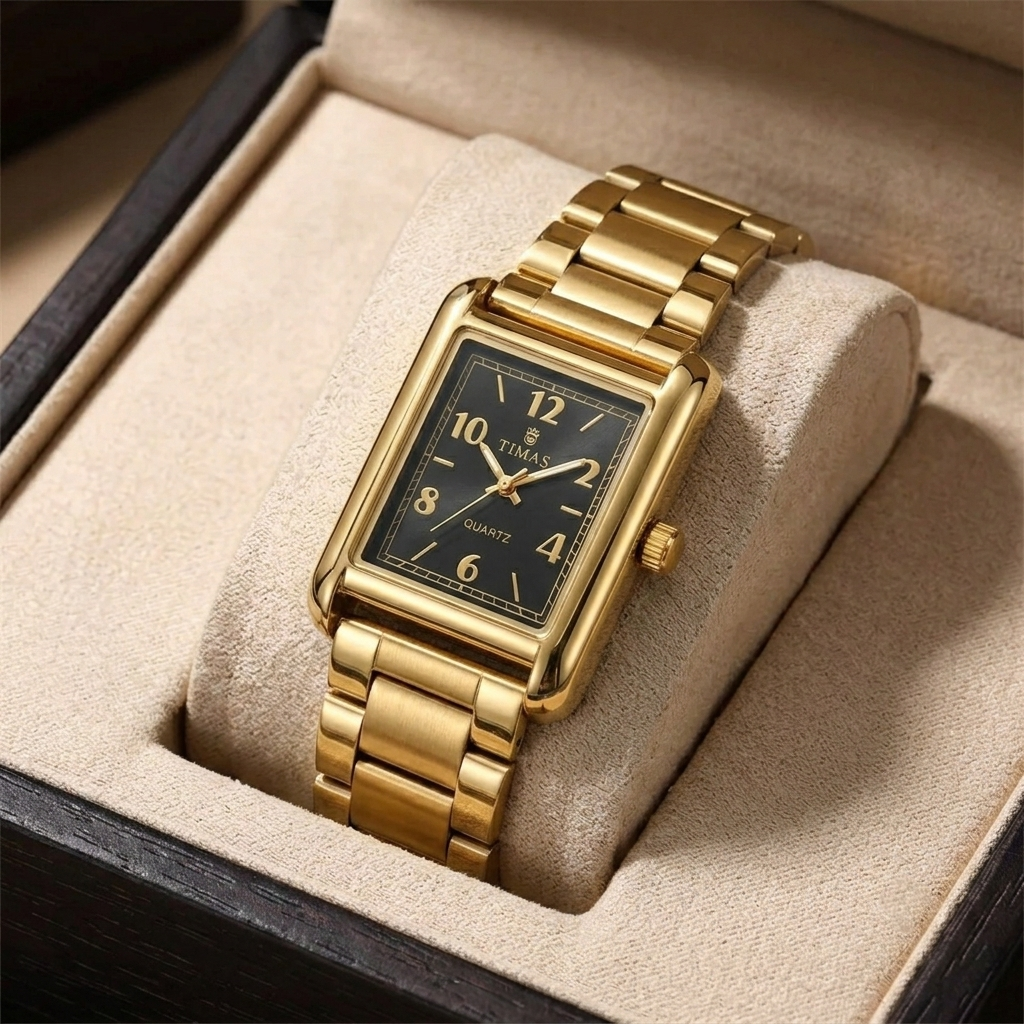 Timas Elegant Rectangle Dial Ladies Watch