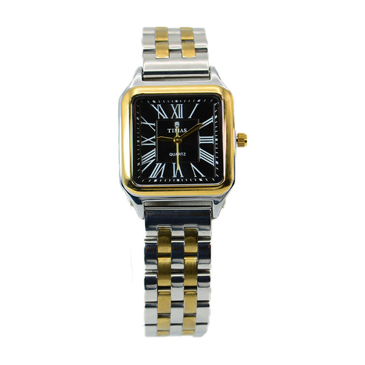 Timas Women's Watch – Two-Tone with Fluted Bezel