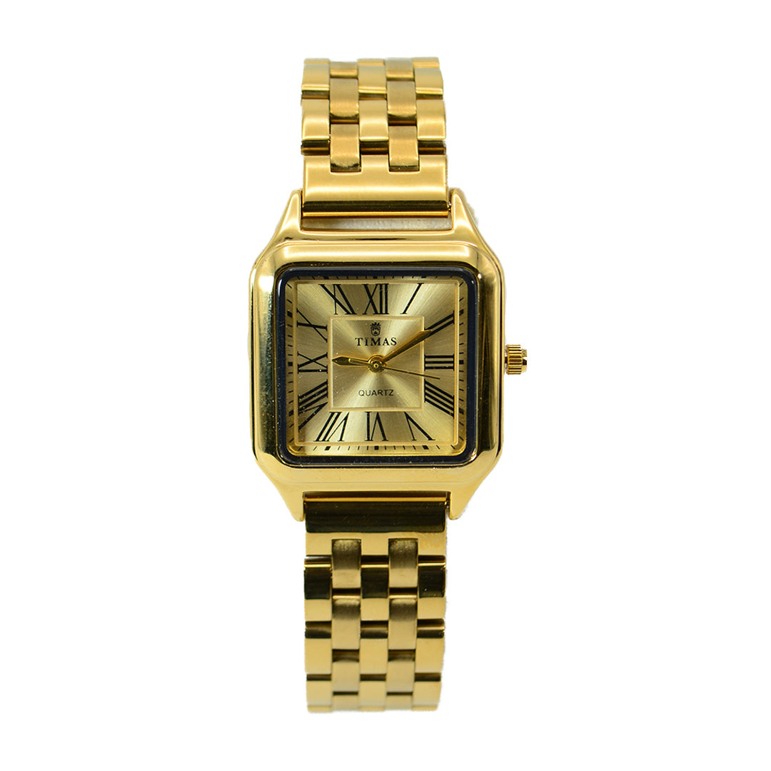 Timas Women's Watch – Two-Tone with Fluted Bezel