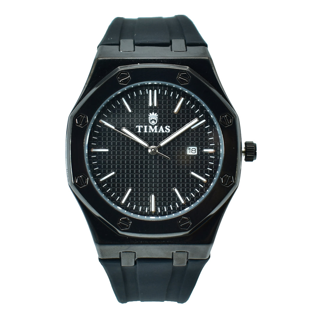 Timas Royal Blue Octagon Watch