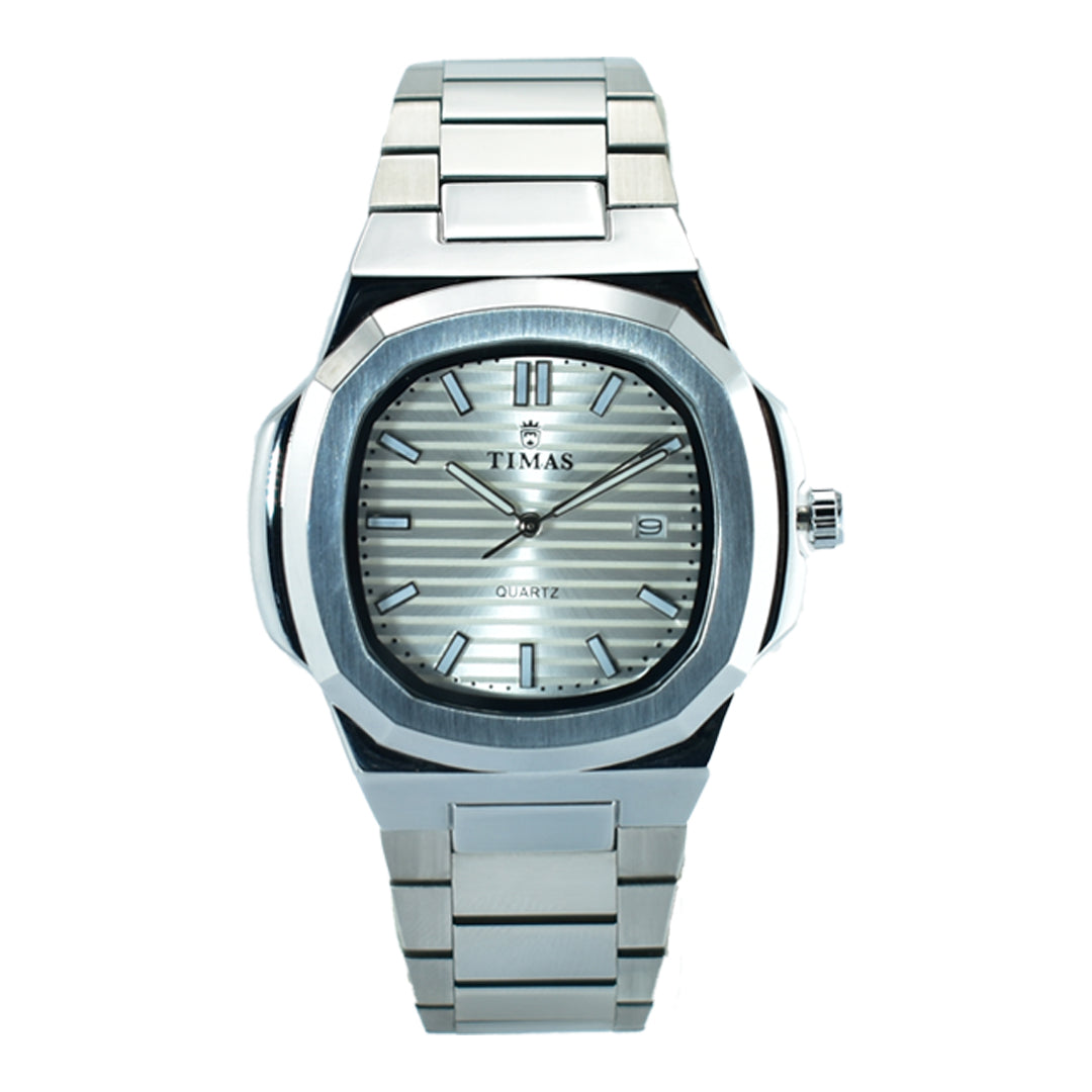 Timas Men's Watch – All-Gold with Faceted Case
