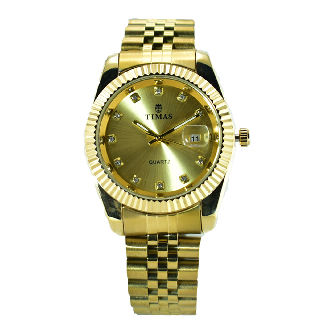 Timas Men's Classic Black Dial Watch