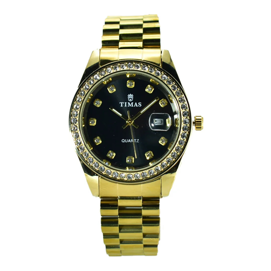 Timas Men's Watch – Two-Tone with Gold Dial