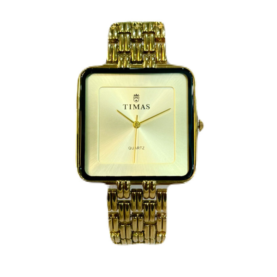 Timas Luxury Square Dial Quartz Wrist Watch for Men