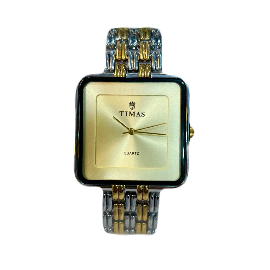 Timas Luxury Square Dial Quartz Wrist Watch for Men