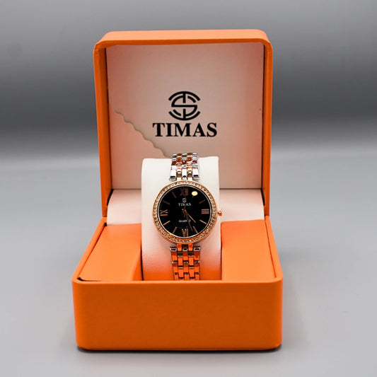 Black Dial with Golden Chain Watch