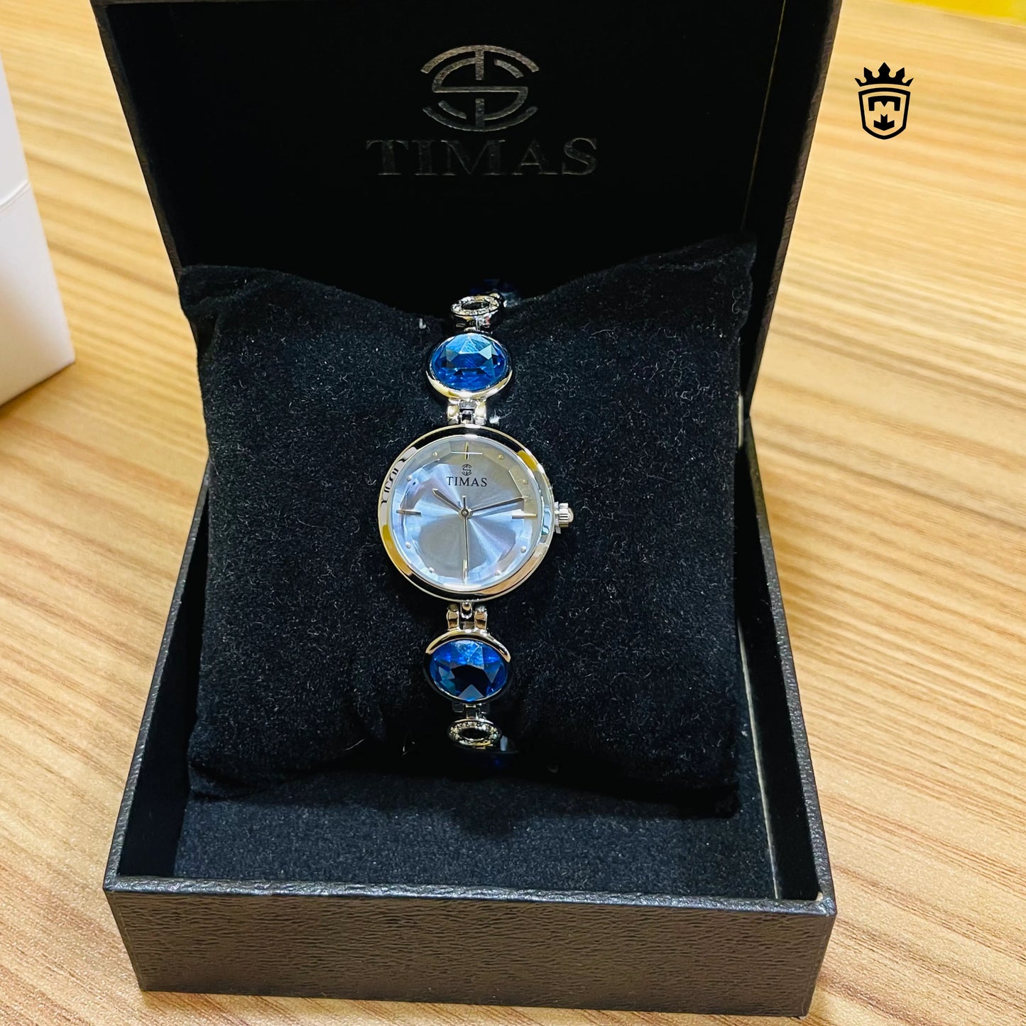 Blue Crystal Bracelet Watch