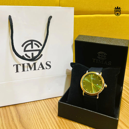 Gold & Green Dial Watch