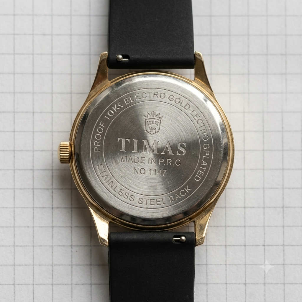 Timas Classic Men's Watch with Silicone Strap