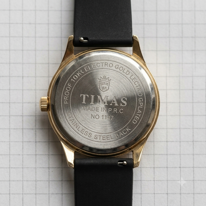 Timas Classic Men's Watch with Silicone Strap