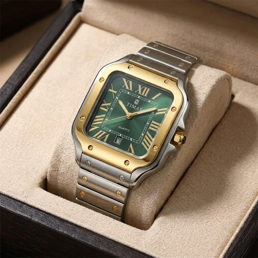 Timas Elegant Quartz Watch with Premium Steel Chain