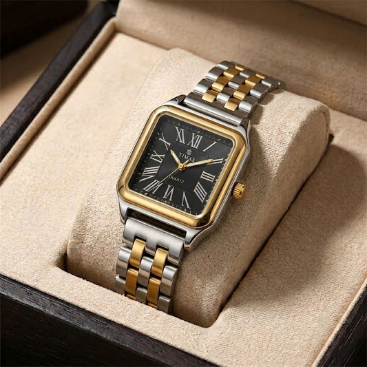 Timas Women's Watch – Two-Tone with Fluted Bezel