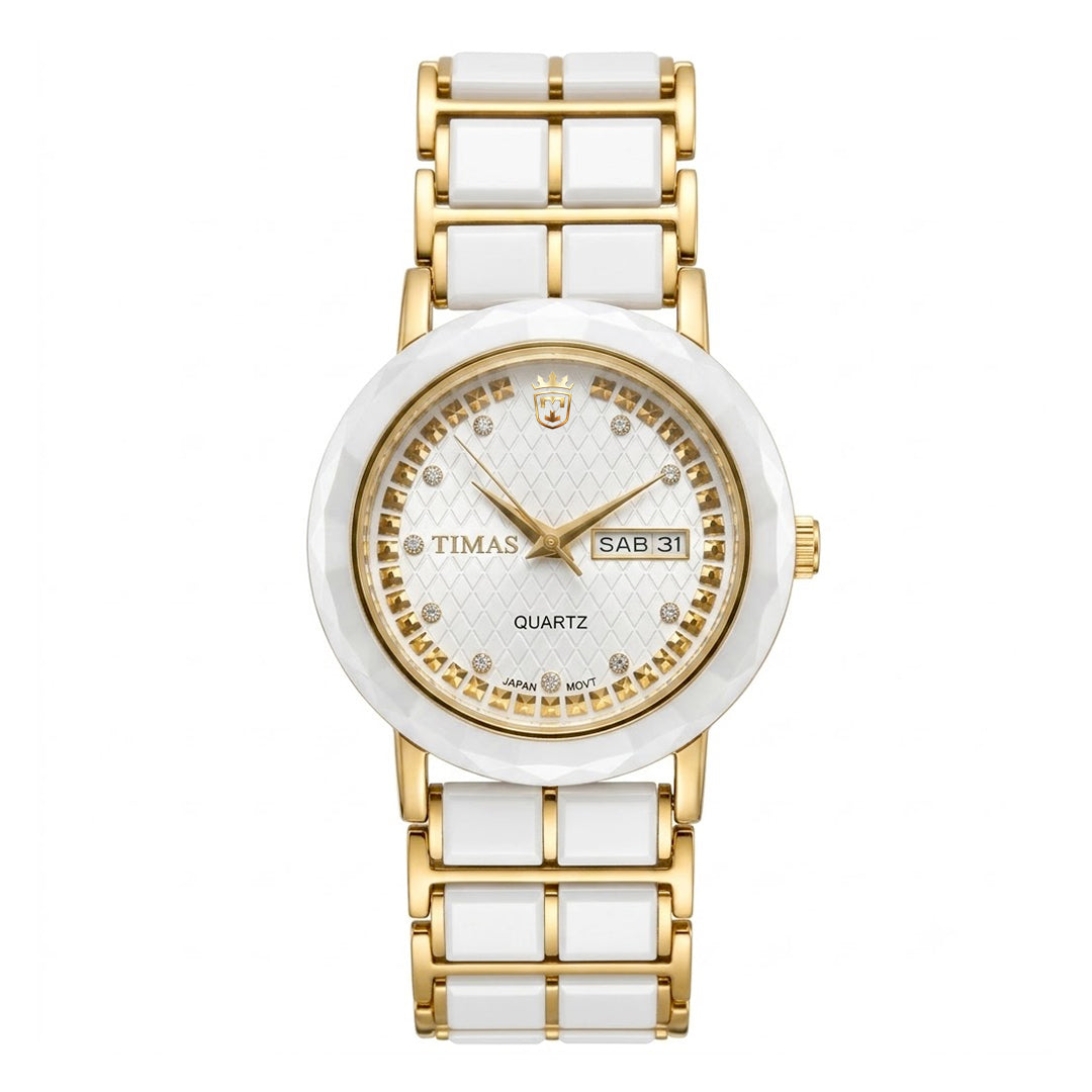 TIMAS Ceramic Diamond-Facet Edition | High-Tech Ceramic Day-Date Quartz Watch