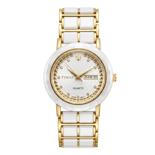 TIMAS Ceramic Diamond-Facet Edition | High-Tech Ceramic Day-Date Quartz Watch