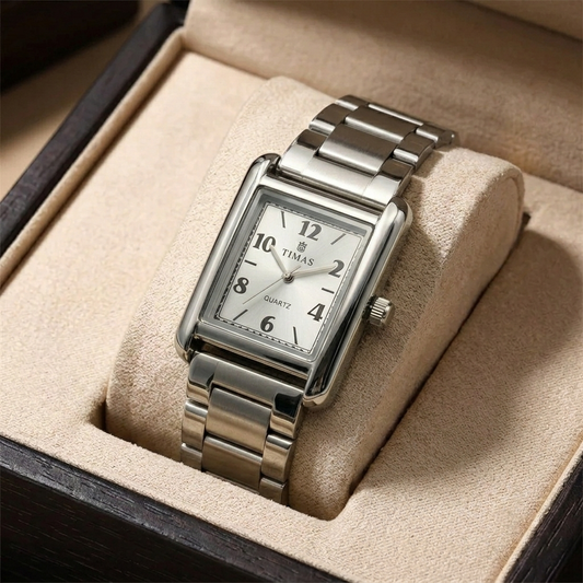 Timas Elegant Rectangle Dial Ladies Watch