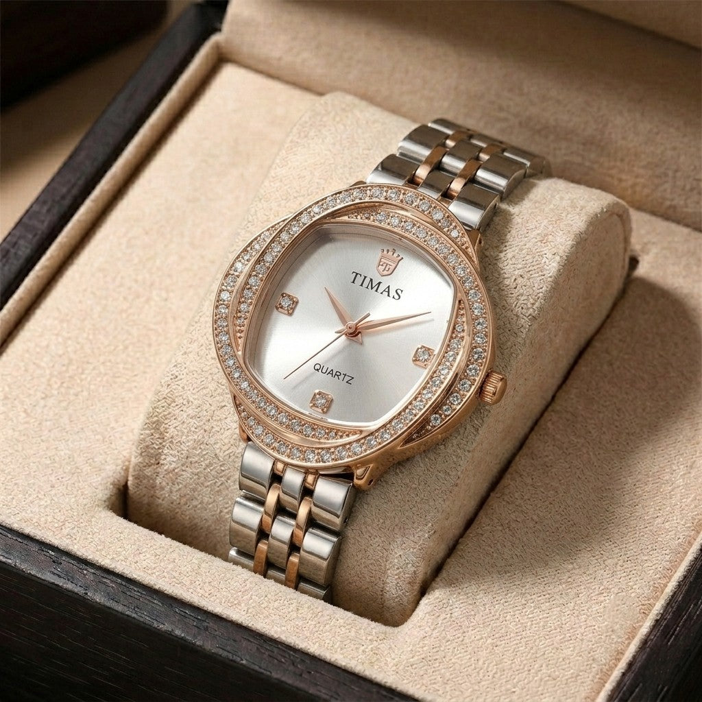 Timas Swirl Crystal Watch