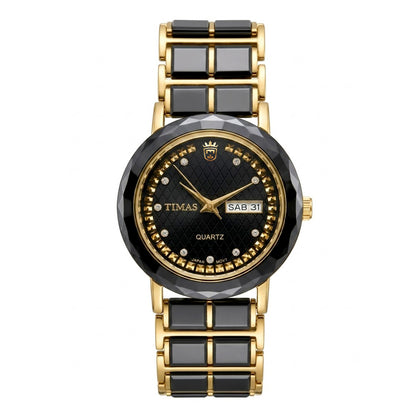 TIMAS Ceramic Diamond-Facet Edition | High-Tech Ceramic Day-Date Quartz Watch