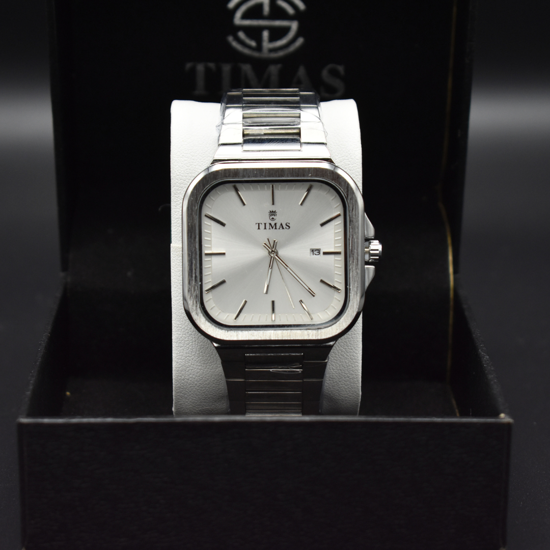 Silver Square Classic Watch
