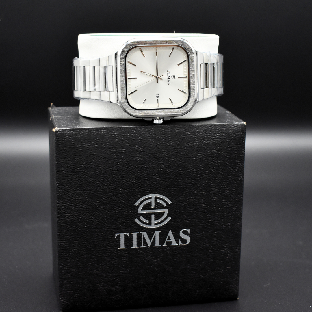 Silver Square Classic Watch