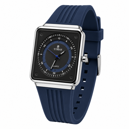 Timas Geometric Series|Minimalist Square Architecture with Track Dial Layout