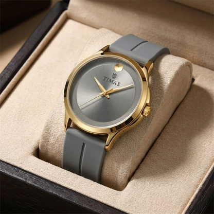 Timas Classic Men's Watch with Silicone Strap