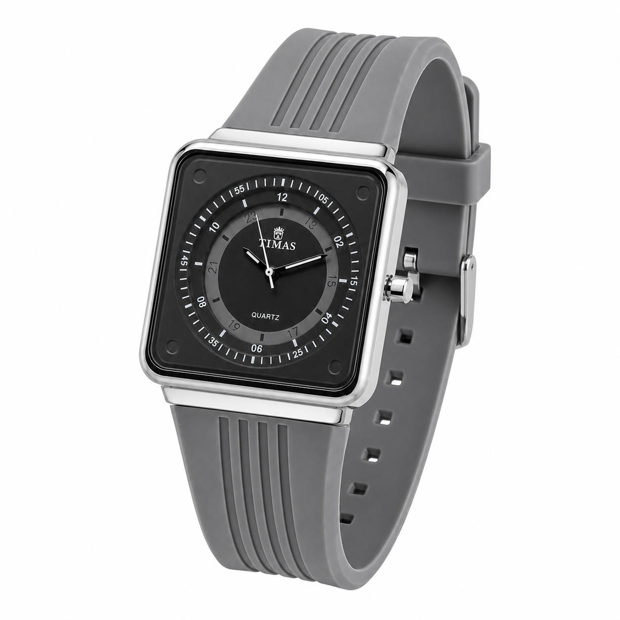 Timas Geometric Series|Minimalist Square Architecture with Track Dial Layout