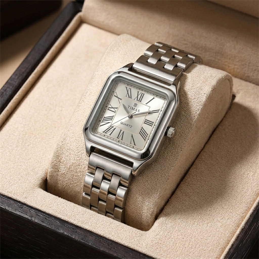 Timas Women's Watch – Two-Tone with Fluted Bezel