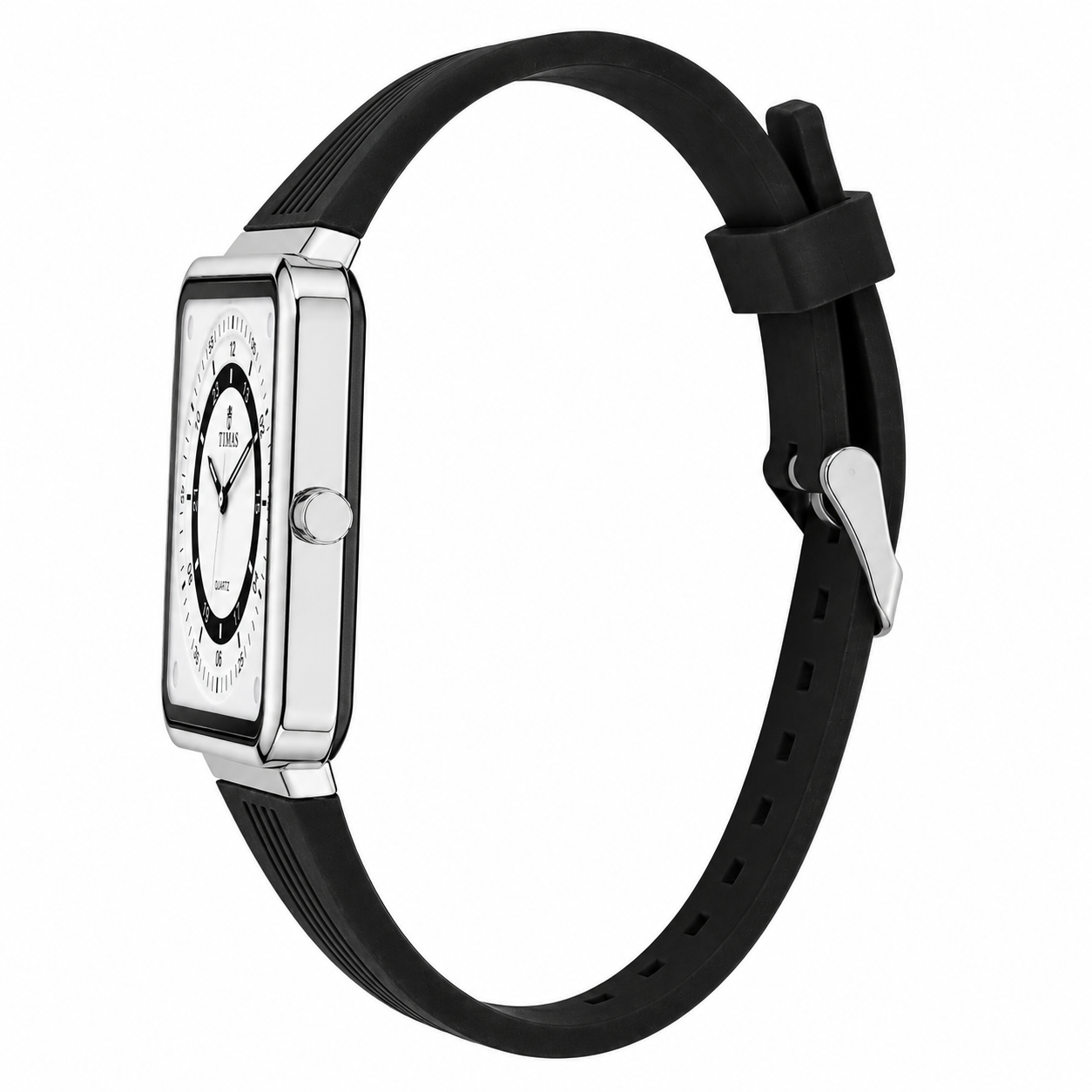 Timas Geometric Series|Minimalist Square Architecture with Track Dial Layout