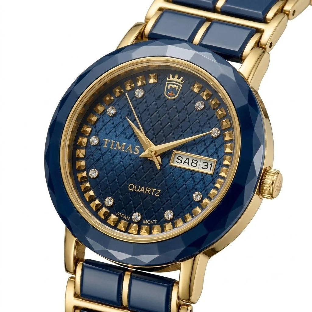 TIMAS Ceramic Diamond-Facet Edition | High-Tech Ceramic Day-Date Quartz Watch