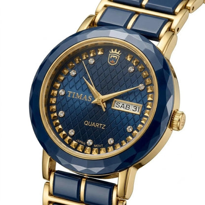 TIMAS Ceramic Diamond-Facet Edition | High-Tech Ceramic Day-Date Quartz Watch