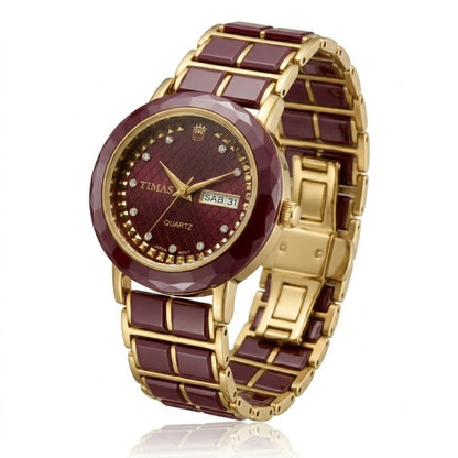 TIMAS Ceramic Diamond-Facet Edition | High-Tech Ceramic Day-Date Quartz Watch