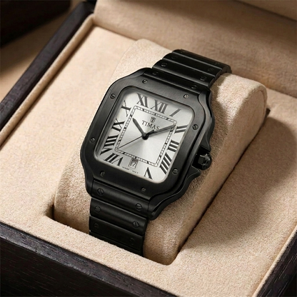 Timas Elegant Quartz Watch with Premium Steel Chain