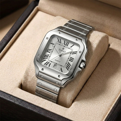 Timas Elegant Quartz Watch with Premium Steel Chain