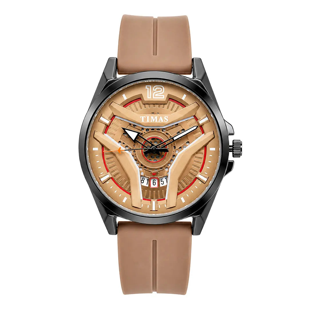 Timas Vector Series | Futuristic Geometric Dial Sports Watch with Premium Silicone Strap (AWTM-00269)