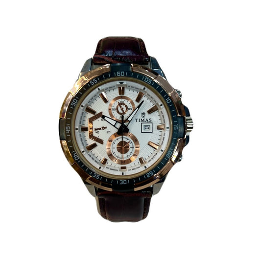 Timas Leather Strap Sports Watch