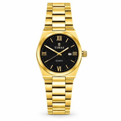 TIMAS Luxury Integrated Steel Quartz Watch with Grid Pattern Dial (AWTM-00303)