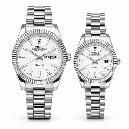TIMAS Oyster Perpetual Datejust Green Dial Couple Watch Set (AWTC-00298)