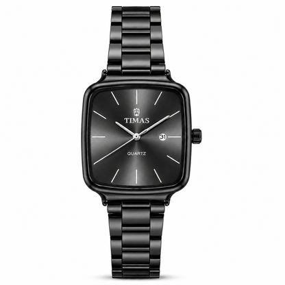 TIMAS Elegant Cushion Case Quartz Watch with Date Display (AWTM-00302)