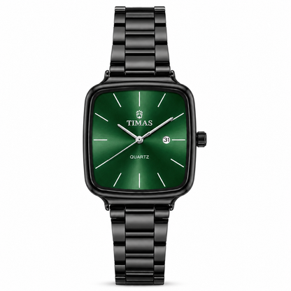 TIMAS Elegant Cushion Case Quartz Watch with Date Display (AWTM-00302)
