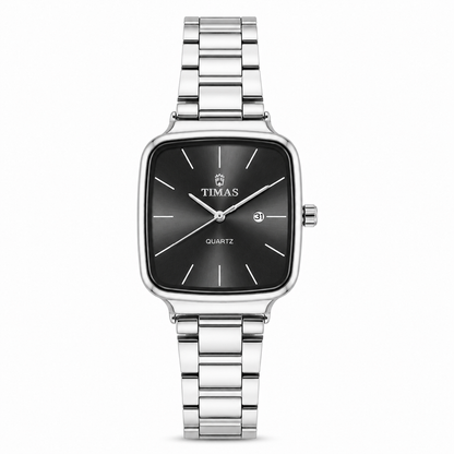 TIMAS Elegant Cushion Case Quartz Watch with Date Display (AWTM-00302)