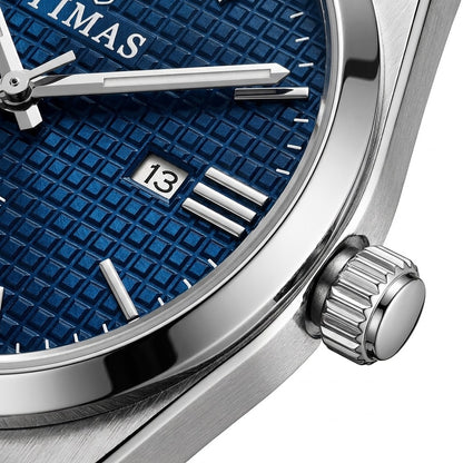 TIMAS Luxury Integrated Steel Quartz Watch with Grid Pattern Dial (AWTM-00303)