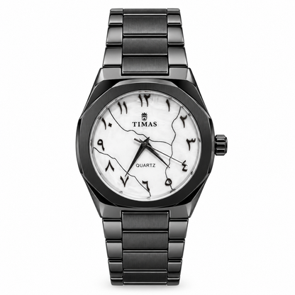 TIMAS Octagonal Bezel Dual-Split Map Dial Quartz Watch with Arabic Numerals (AWTM-00310)