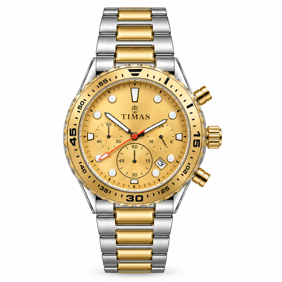 TIMAS Chronograph Quartz Watch with Functional Sub-Dials & Date Display (AWTM-00311)