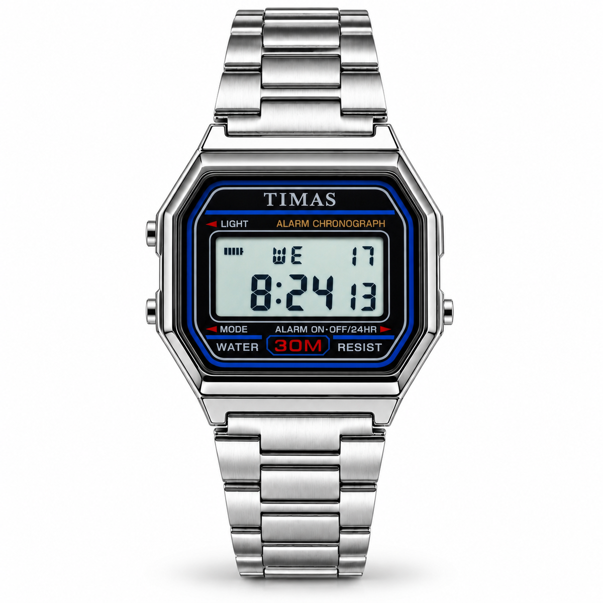 TIMAS Vintage Digital Men's Watch with Alarm, LED Backlight & Chronograph (AWTM-00314)