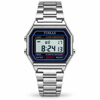 TIMAS Vintage Digital Men's Watch with Alarm, LED Backlight & Chronograph (AWTM-00314)