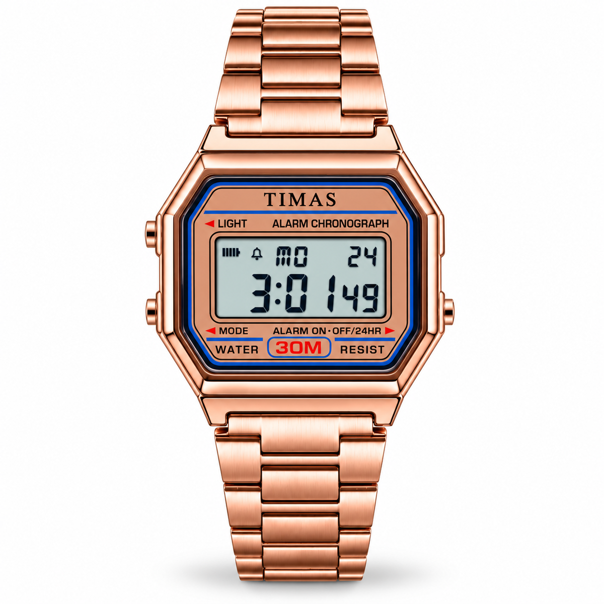 TIMAS Vintage Digital Men's Watch with Alarm, LED Backlight & Chronograph (AWTM-00314)