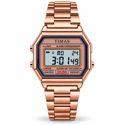 TIMAS Vintage Digital Men's Watch with Alarm, LED Backlight & Chronograph (AWTM-00314)