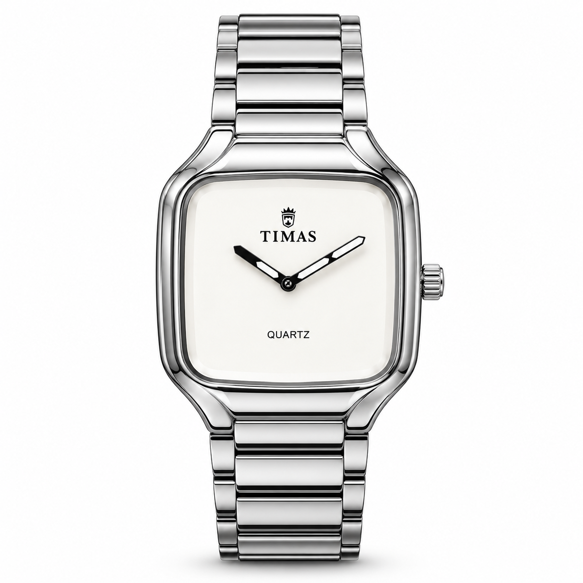 TIMAS Modern Square Quartz Watch with Minimalist Dial & Metallic Bracelet (AWTM-00320)